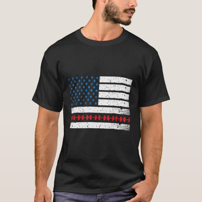 Camiseta Formador de Malhação Patriótico dos Estados Unidos (Frente)