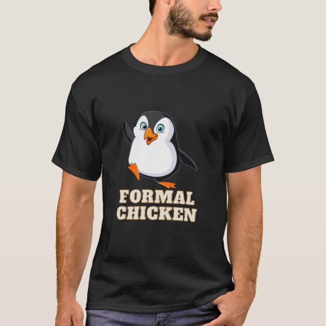 Camiseta Formal De Galinha (Pinguim) (Frente)