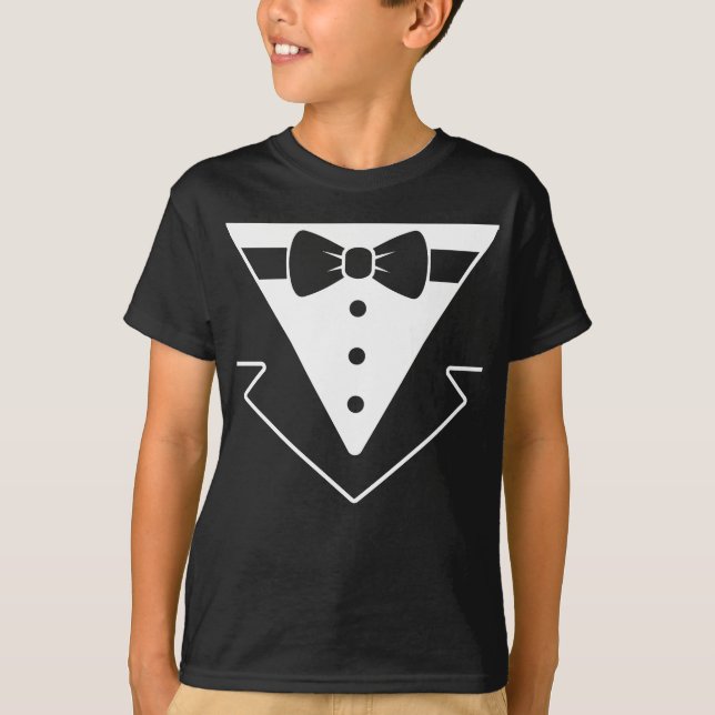 Camiseta Formal Fun Tuxedo Kids Shirt (Frente)
