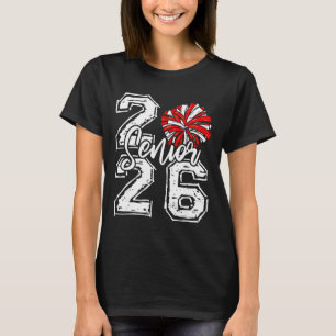Camiseta Formanda De 2026 Cheer Senior 2026 Pom Pom Vermelh
