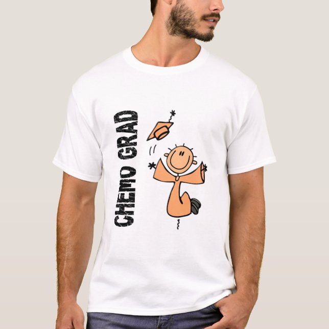 Camiseta FORMANDO 1 do pêssego CHEMO (cancer uterina) (Frente)