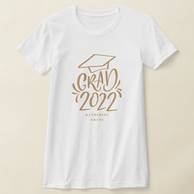 Camiseta Formando 2022 com a menção Nome Dourado T-Shirt (Postura )