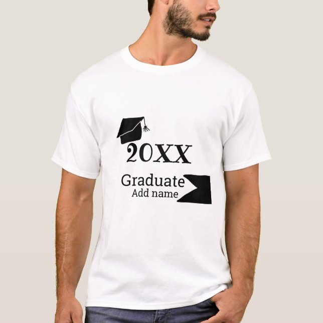 Camiseta Formando 20XX graduação que é simples e moderno (Frente)