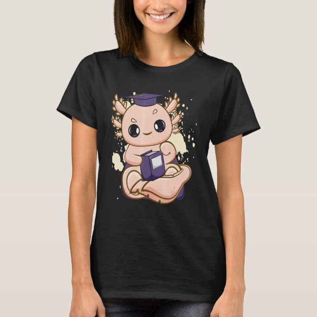 Camiseta Formando Axolotl Cute De Uma Classe Para Graduação (Frente)