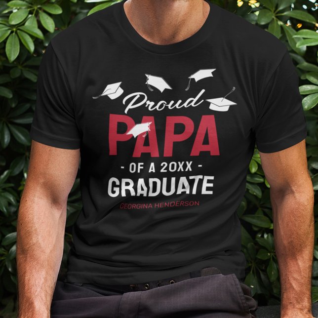 Camiseta Formando Black Red Proud Papa 2025 (Criador carregado)
