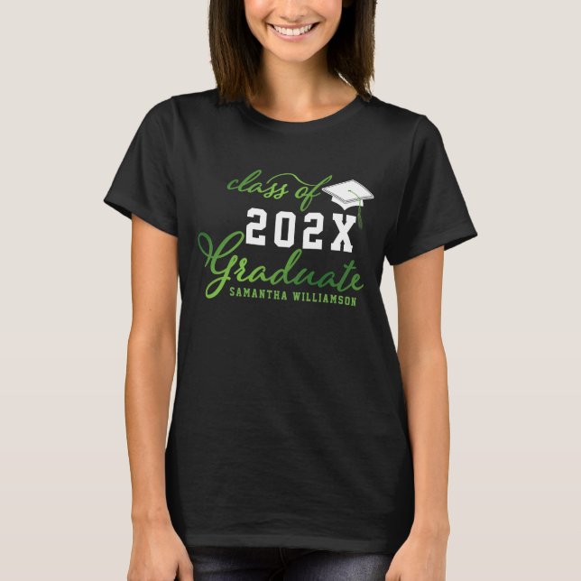 Camiseta Formando Classe 2025 Graduação em preto branco ver (Frente)