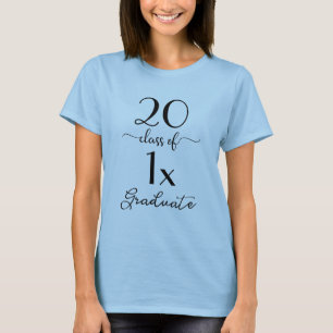Camiseta Formando Da Classe Do Ano Do Script Negra Moderno