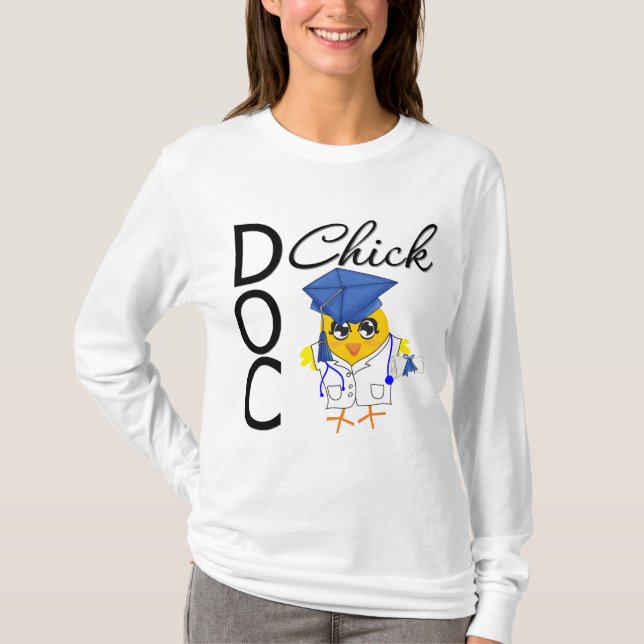 Camiseta Formando da Faculdade de Medicina do pintinho do (Frente)