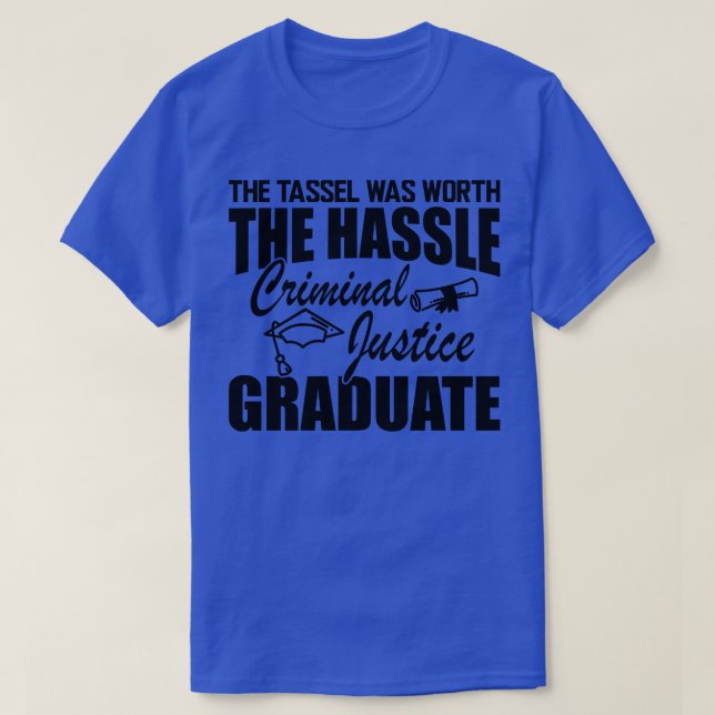 Camiseta Formando da Justiça Criminal A tassel valeu a pena (Frente do Design)