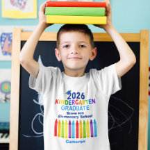 Formando da Pré-Escola 2026 Cute Crayon Personaliz