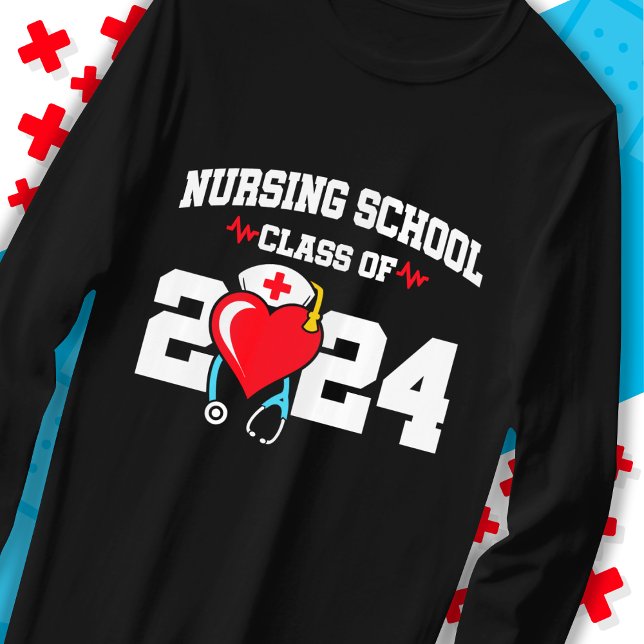 Camiseta Formando de Enfermagem na Escola 2024 (Criador carregado)