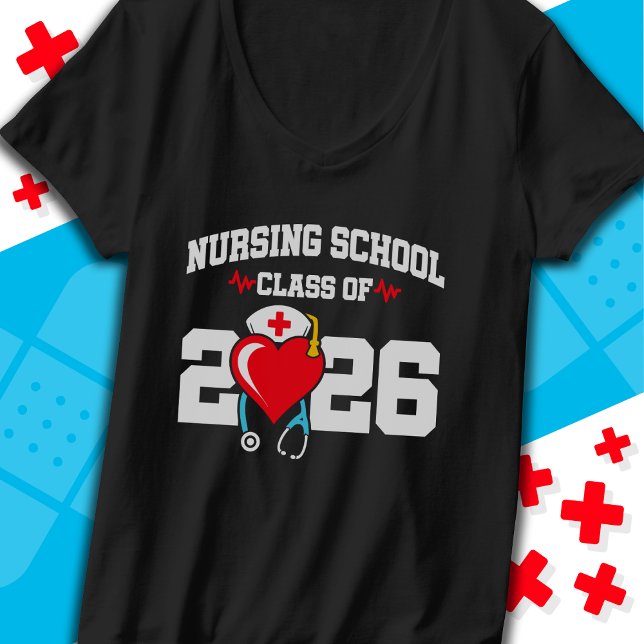 Camiseta Formando de Enfermagem na Escola 2026 Formatação d (Criador carregado)