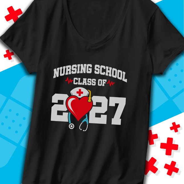 Camiseta Formando de Enfermagem na Escola 2027 (Criador carregado)