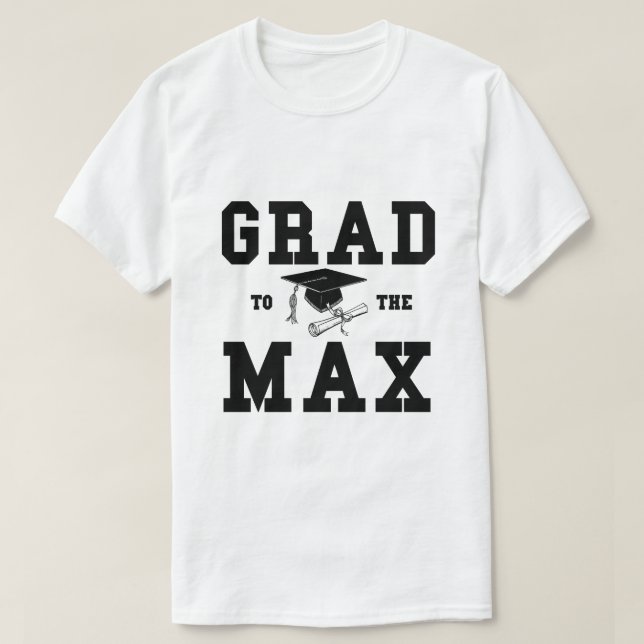 Camiseta Formando de Graduação Máx. de T-Shirt de Texto Pre (Frente do Design)
