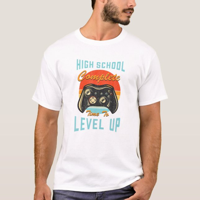 Camiseta Formando De Jogo De Vídeo Completo Do Segundo grau (Frente)