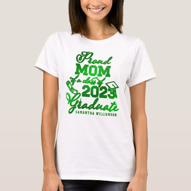 Camiseta Formando de Mãe Classe 2023 Verde Escuro Personali (Frente)