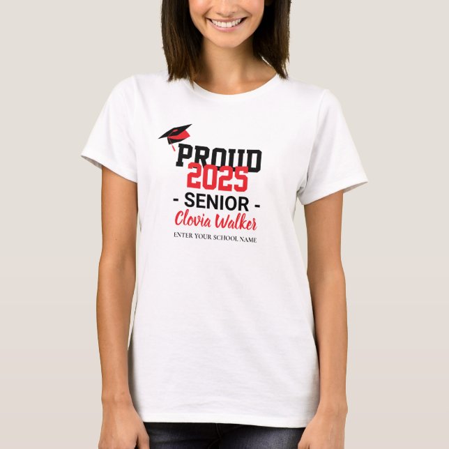 Camiseta Formando de mais velho escolar orgulhoso personali (Frente)