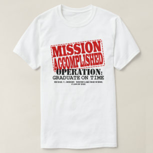 Camiseta Formando de Operação da MISSÃO CONCLUÍDA no Tempo