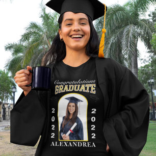 Camiseta Formando de Parabéns de Graduação de Fotos Pers
