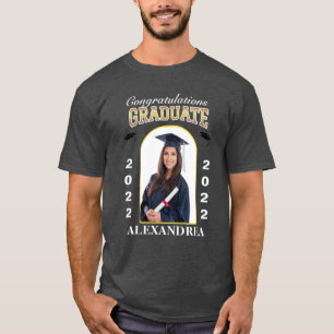 Camiseta Formando de Parabéns de Graduação de Fotos Pers