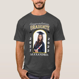 Camiseta Formando de Parabéns de Graduação de Fotos Persona