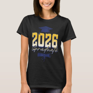 Camiseta Formando em 2026 Chapéu de Formatura Diploma Premi