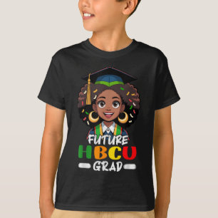 Camiseta Formando Hbcu Futuro Crianças Afro Menina História