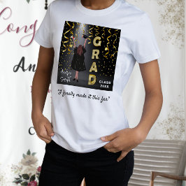 Camiseta Formando Inspirador e Garota Orgulhosa Dourada Per