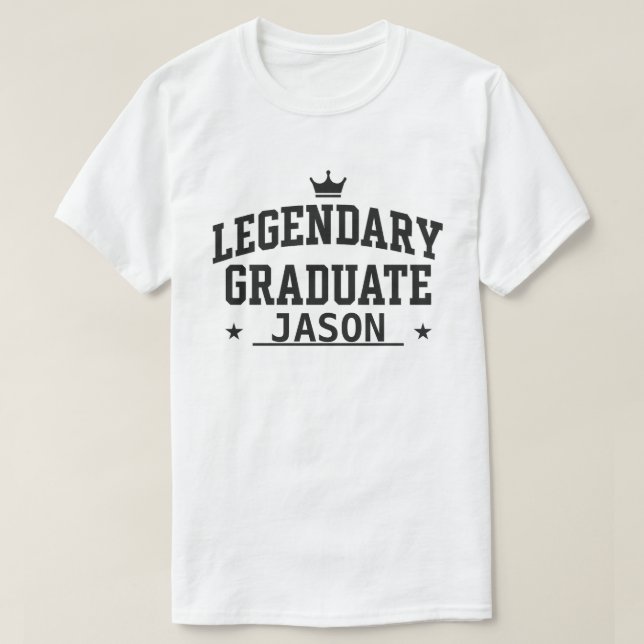 Camiseta Formando lendário com seu nome nele (Frente do Design)