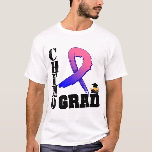 Camiseta Formando masculino de Chemo do cancro da mama (Frente)