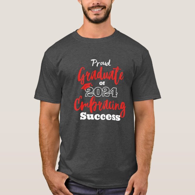 Camiseta Formando Orgulhoso De 2024 | Graduação T-Shirt (Frente)