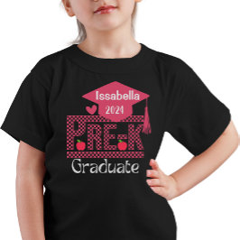 Camiseta Formando Pré-K Personalizado Chekered e Boné para