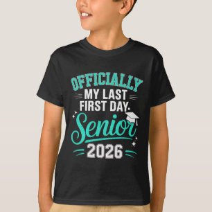 Camiseta Formandos da Turma de 2026 Grad Último Primeiro Di