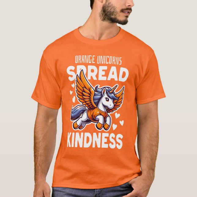 Camiseta Formar Beleza do Unicórnio Laranja (Frente)