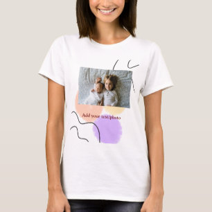 Camiseta Formas abstratas de aquarela abstrata adicionam te