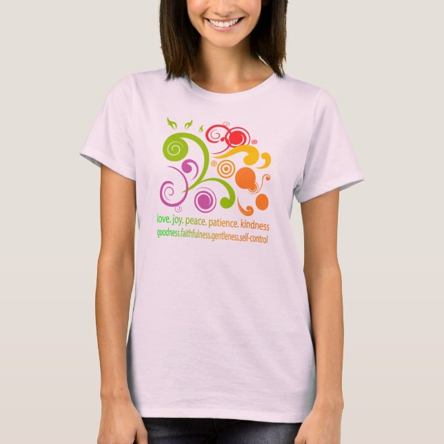 Camiseta Formas coloridas, fruta do espírito (Frente)