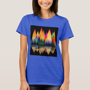 Camiseta FORMAS COLORIDAS MONTANHAS NATUREZA FLORE