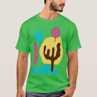 Camiseta Formas de abstrato Cactus