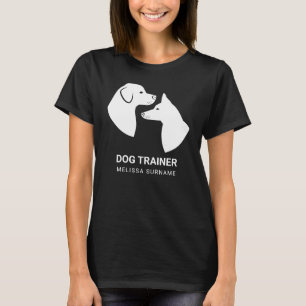 Camiseta Formas de Cabeça de Cachorro Fofo em Branco - Trei