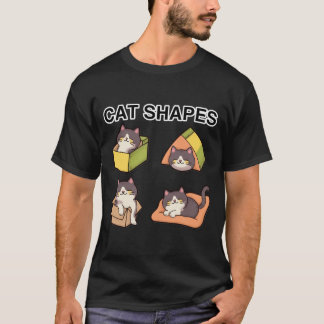 Camiseta Formas de Gatos - Designs Felinos Reproduzíveis e