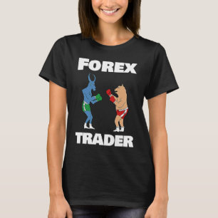 Camiseta Formas de ilustração Bull vs Bear Forex Trader