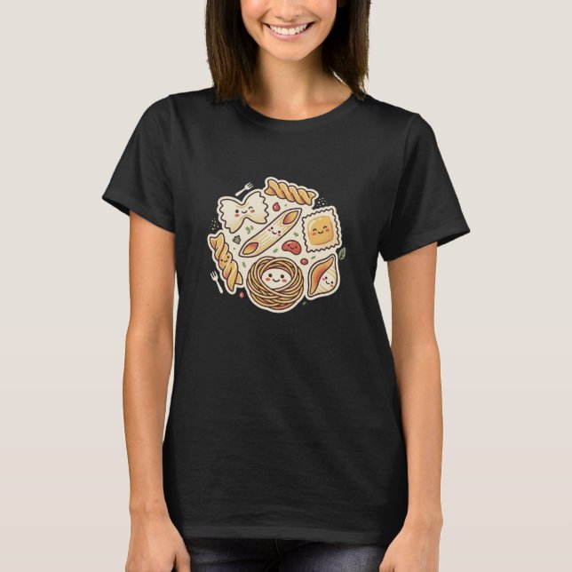 Camiseta Formas de Massa Fofas Kawaii (Frente)