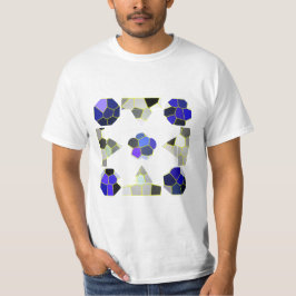 Camiseta Formas de Rico, Cinza e Azul com Ilustração de Cor