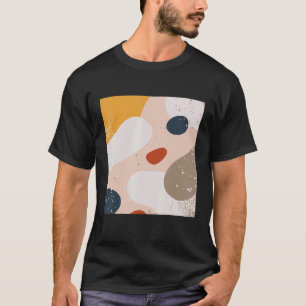 Camiseta Formas de Terazzo Masculinas Padrão Arte Moderna