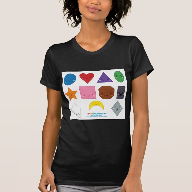 Camiseta Formas do pré-escolar de Kawaii (Frente)