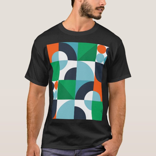 Camiseta formas e formas simples abstrato (Frente)