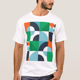Camiseta formas e formas simples abstrato