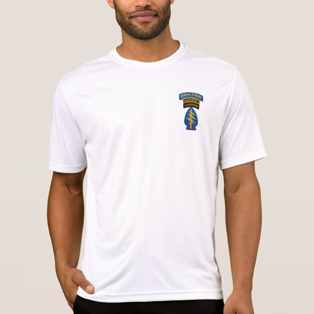 Camiseta Formas Especiais de Beretes Verdes Rangers LRRPS (Frente)