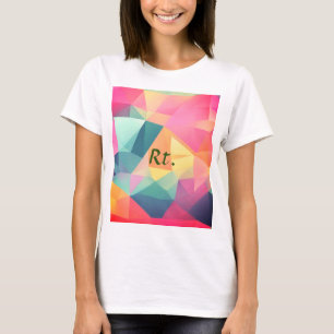 Camiseta Formas geométricas abstratas coloridas adicionam o