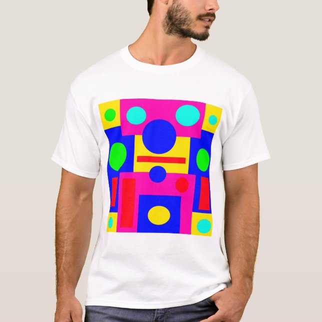 Camiseta Formas geométricas coloridas (Frente)